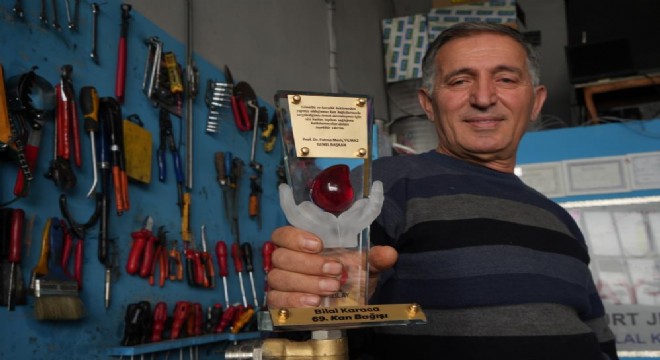  69'uncu kez kan bağışı yaptı